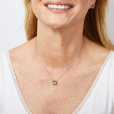 Fancy Green Amethyst Necklace in 9ct Gold